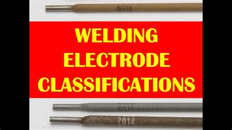 Welding Tips Electrode Classifications E Etc YouTube