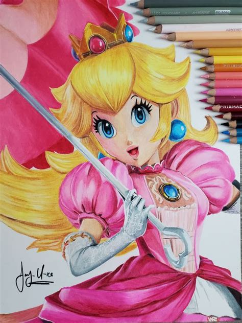 I Drew Princess Peach I Wanted To Share It Rgaming