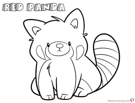 Baby Red Panda Coloring Page Panda Coloring Pages Panda Sketch
