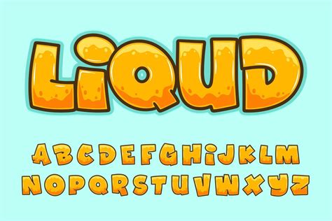 Alphabet Graffiti Pop Liquid Melt Text Vector Letters 16298276 Vector