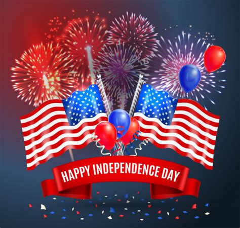 Independence day is a federal holiday held every year on july 4th. Happy independence day festive card with national flags of ...