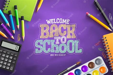 Premium Vector Back To School Vector Background Design Welcome Back
