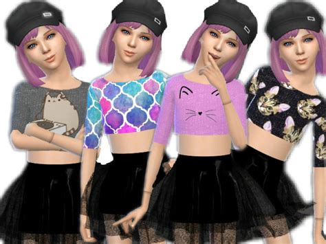 Cute Child Crop Top The Sims 4 Catalog