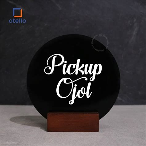 Jual Pickup Ojol Sign Board Meja Akrilik Table Signage Duduk Acrylic Uv