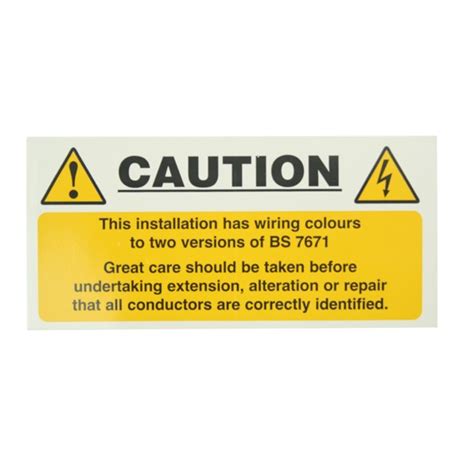 10 Self Adhesive Vinyl Mixed Cable Notice Stickers At Uk Electrical