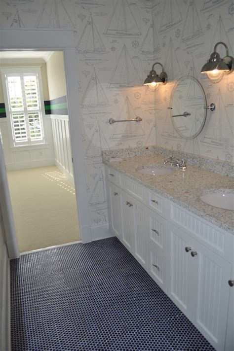 Hexagon tiles, hexagon ceramic tiles, hexagon floor tile, hexagon backsplash tile, hexagon bathroom tiles, hexagon kitchen tiles,unique tile. Navy Hex Tiles - Cottage - bathroom - JacksonBuilt Custom ...