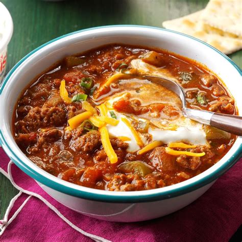 Hearty Slow Cooker Chili Recipe Taste Of Home