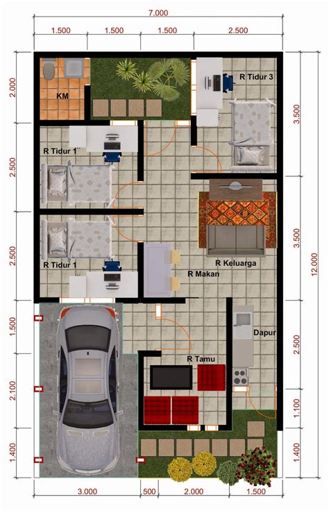 Yang cocok anda tiru : Koleksi Denah Rumah Minimalis Ukuran 6x12 meter