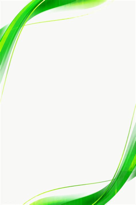 Green Curve Frame Template Design Element Free Image By
