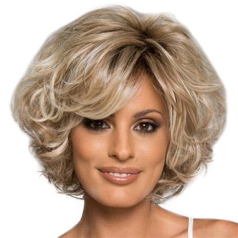 Women Natural Ombre Pixie Cut Wig Shout Curly Wavy Full Hair Wigs Party Cospaly Picclick