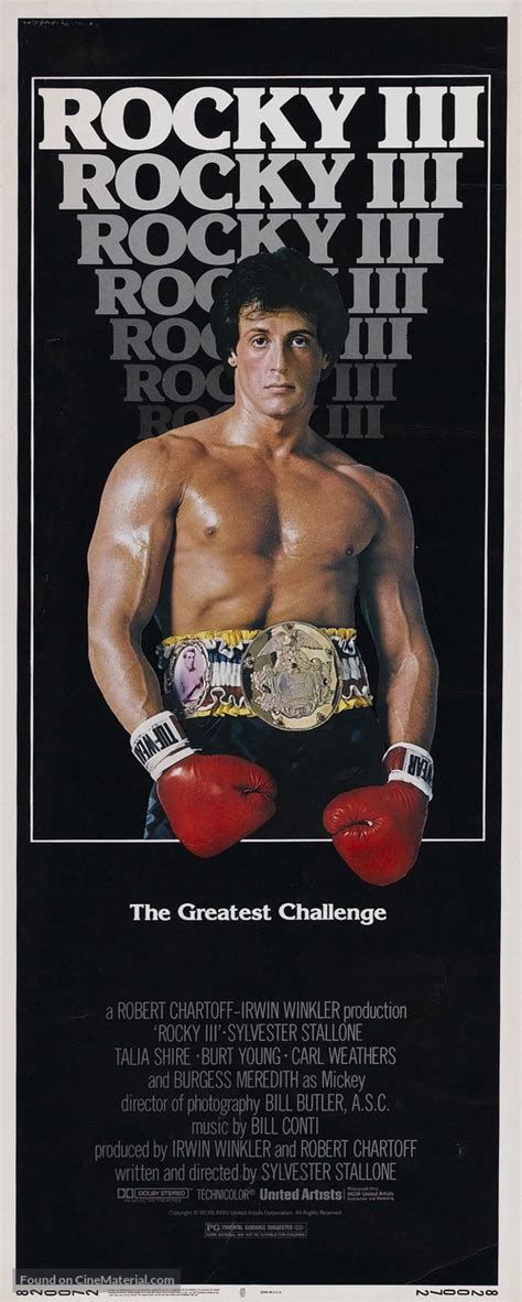 Rocky Iii 1982 Movie Poster