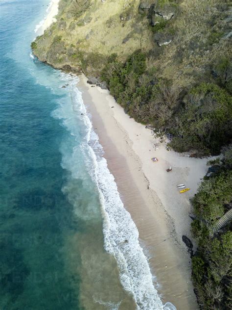 Indonesia Bali Aerial View Of Payung Beach Stock Photo