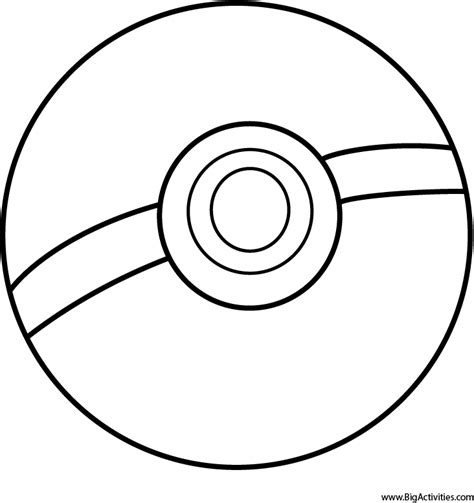 Pokeball - Coloring Page (Pokemon)