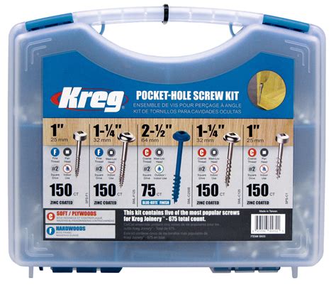 Kreg Wood Pocket Hole Screw Kit Sk03