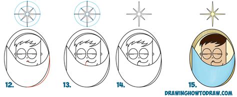 What's the best way to look like jesus? How to Draw Cute Cartoon Baby Jesus Sleeping Under the ...
