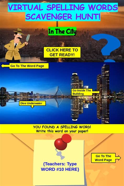 Printable scavenger hunt templates make it easy to create your own personalized scavenger hunt for a fun family activity. Distance Learning-Virtual Spelling Words Scavenger Hunt ...