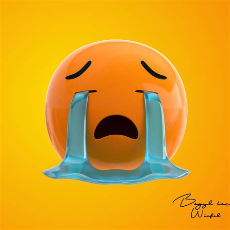 3d Model Emoji Loudly Crying Face Cgtrader