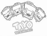 Tayo Coloring Pages Bus Little Comments sketch template