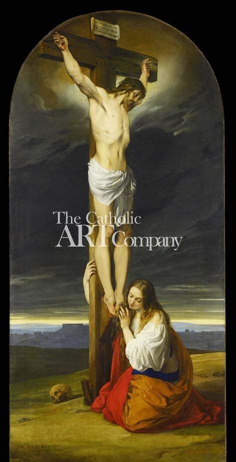 Crucifixion With Mary Magdalene Kneeling And Weeping Crucifixion