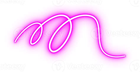 Pink Glow Glowing Neon Curved Line Png