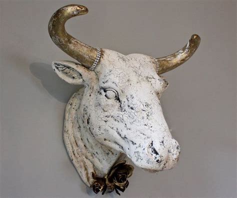 Our animal heads have been hand woven and stitched by families of artisans in spain. Large Bull Head Bust Distressed Cow Wall Mount Hanging ...