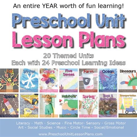 Preschool Lesson Plans With Themed Units For A Full Year Preschool