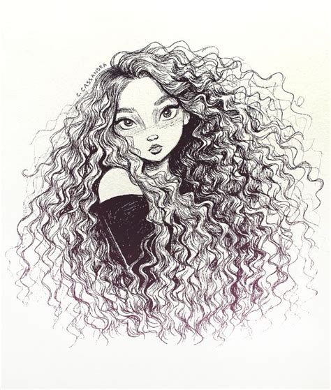 curly hair sketch at explore collection of curly hair sketch