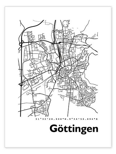 Mapa De La Ciudad De Gotinga De 44spaces En Póster Lienzo Y Mucho Más