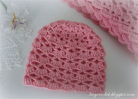 Crochet Patterns Galore Lacy Shells Baby Hat