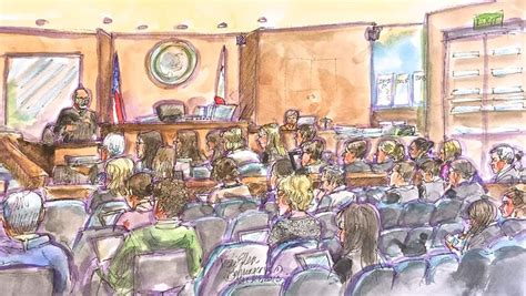 Reporters And Lawyers Wait For A Verdict In Ellen Paos Sex