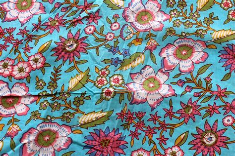 Indian Fabric Cotton Fabric Block Print Fabric Sewing Etsy