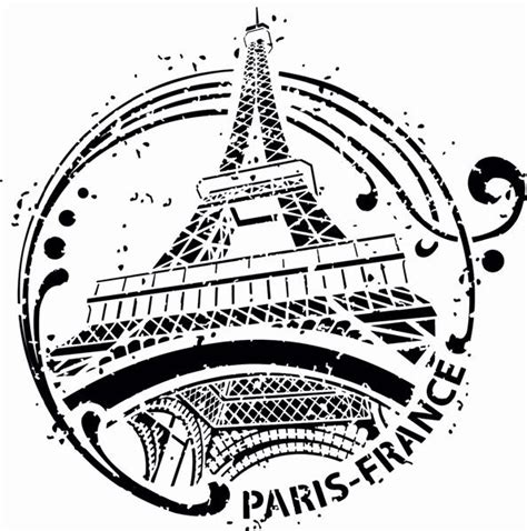 Pochoir Tour Eiffel Paris France En Plastique Réutilisable