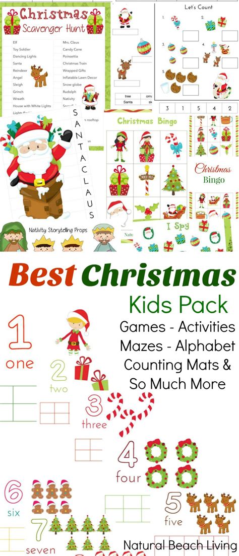 10 fun christmas coloring pages. The Best Christmas Activities for Kids - Christmas Printables and Activities - Natural Beach Living