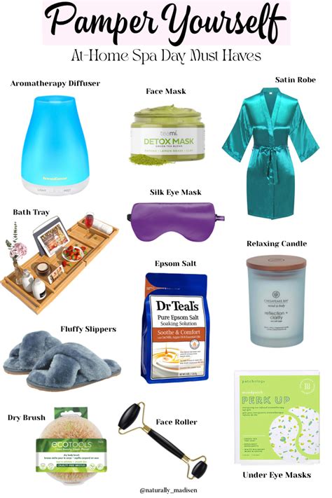 At Home Spa Day Checklist Best Products To Pamper Yourself Spa Day At Home Diy Spa Day Spa Day
