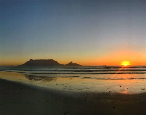 Table Mountain From Sunset Beach Cape Town Beautiful Places Beach