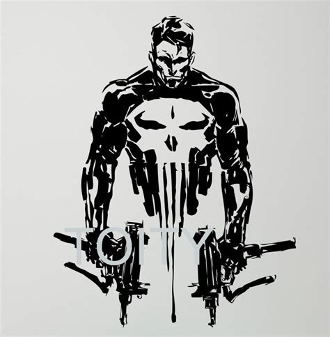 Punisher Skull Guns Comics Superhero Plakat Kreatywny