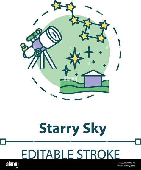 Starry Sky Concept Icon Stock Vector Image And Art Alamy