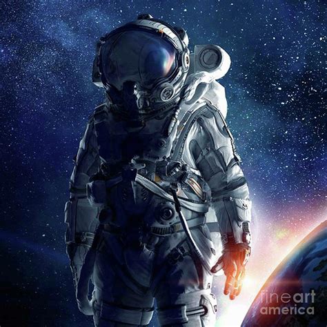 Astronaut Galaxy Space Art Art And Collectibles Painting Jan