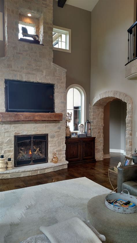 Stone Veneer Fireplace And Archway Profiles Country Ledge And Tuscan