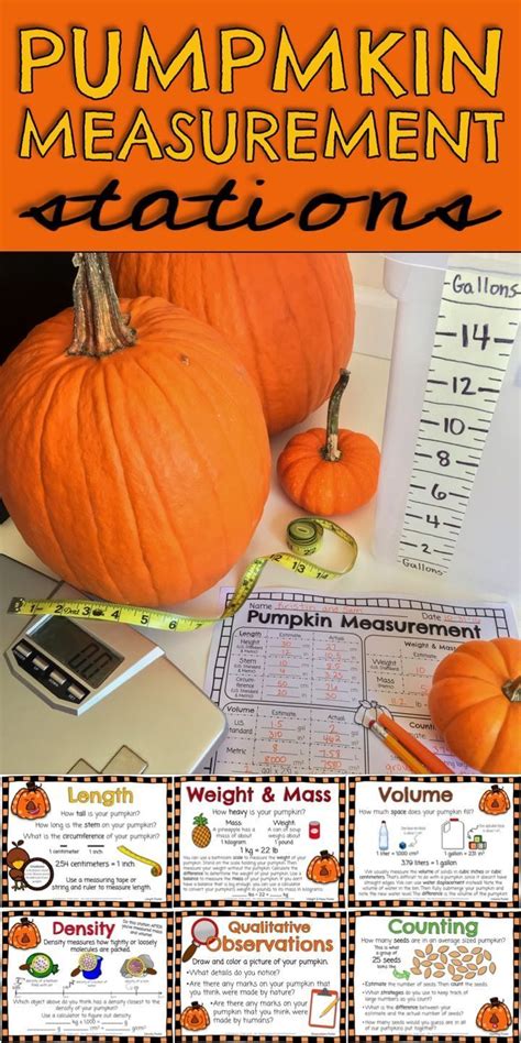measuring pumpkins math activity for 4th and 5th grade #