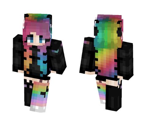 Download Rainbow Girl Minecraft Skin For Free Superminecraftskins