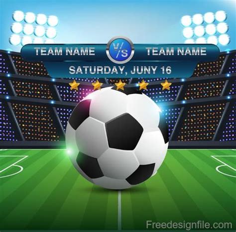 football match poster template vector design free download