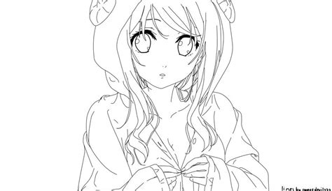 Free Anime Girl Lineart By Sweetdevil332 On Deviantart