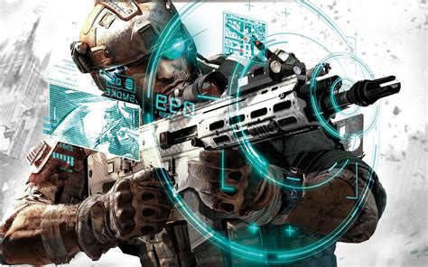 Soldiers Video Games Army Futuristic Rifles Ghost Recon Wallpaper