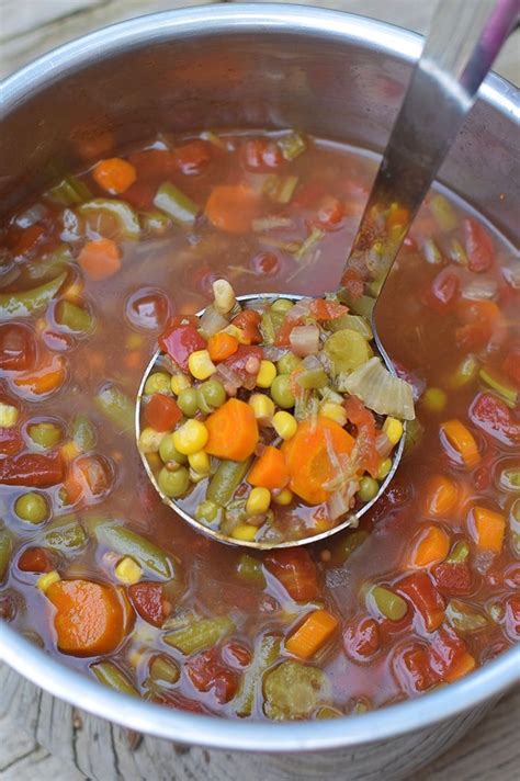 Frozen speckled butter beans make a tasty meal when paired with andouille sausage and simple seasonings. How to make Instant Pot Vegetable Soup, loaded with ...