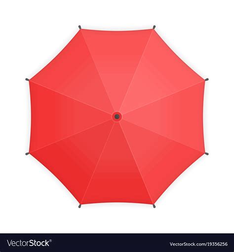 Red Umbrella Top View Royalty Free Vector Image
