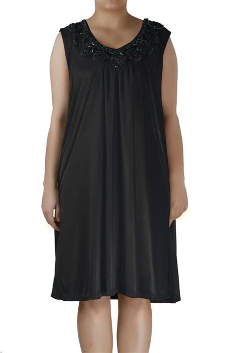 Ezi Womens Nightgowns48 Satin Silk Sleeveless Lingerie Nightgown