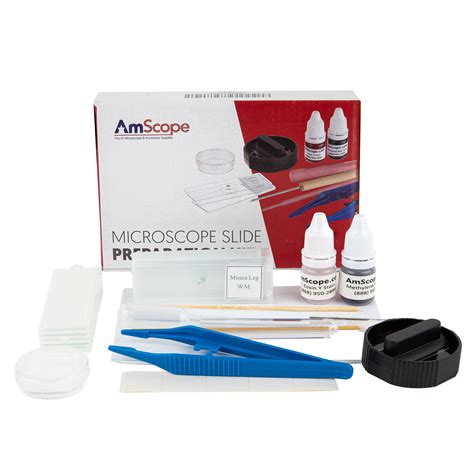 Microscope Slide Preparation Kit With Microtome Slides Stains