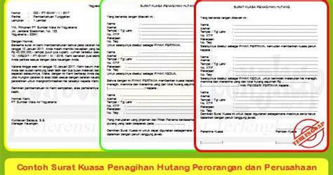 Surat kuasa pembukaan rekening bank perusahaan. Hutang Piutang Contoh Surat Kuasa Penagihan Hutang