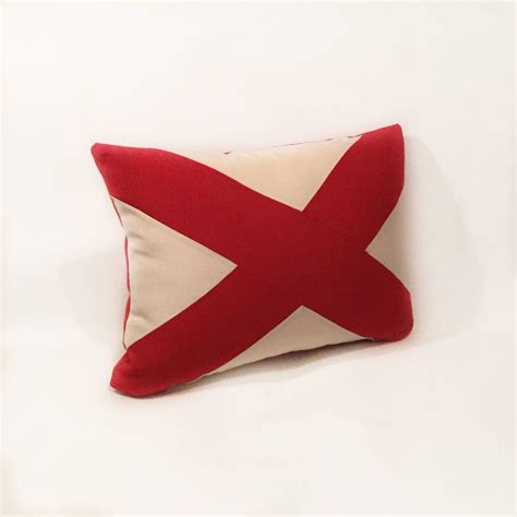 V Nautical Flag Alphabet Pillow